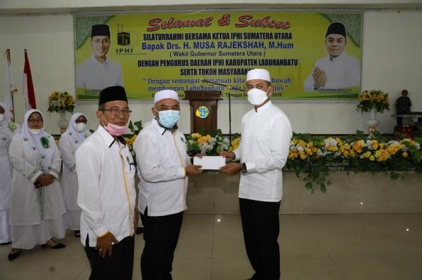 Kukuhkan Pengurus IPHI Labuhan Batu Wagub Ajak Masyarakat Jaga Ukhwah Islamiyah